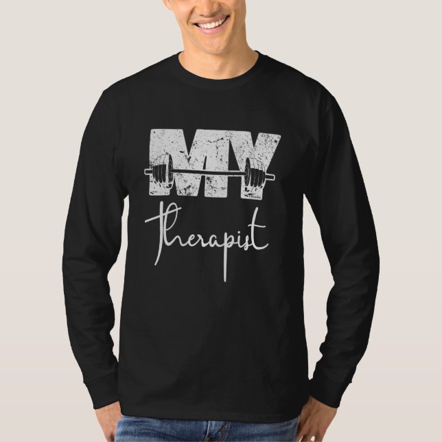 Camiseta Barbell Pesando Meu Terapista (Frente)