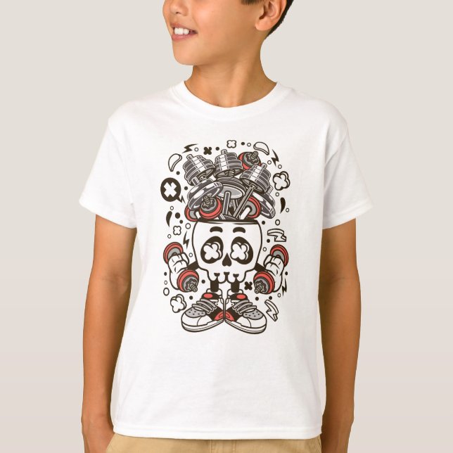Camiseta Barbell Skull Head (Frente)