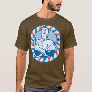 Camiseta Barber com Cortador de Cabelo e Tesoura
