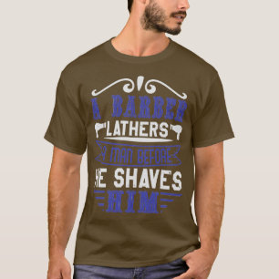 Camiseta Barber Compre Barba Corte de Cabelo Hairdresser Pr