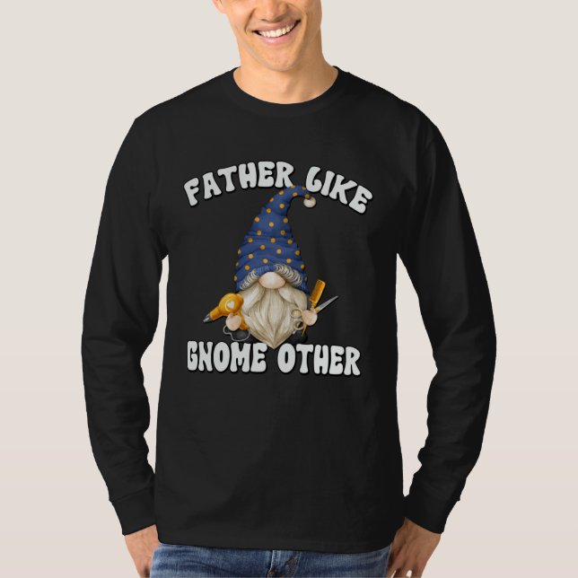 Camiseta Barber Dad Graphic For Men  Fathers Day Gnome Gran (Frente)