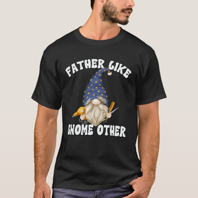 Camiseta Barber Dad Graphic For Men  Fathers Day Gnome Gran (Frente)