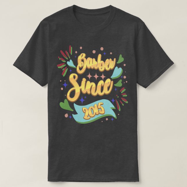 Camiseta Barber Desde 2015 (Frente do Design)