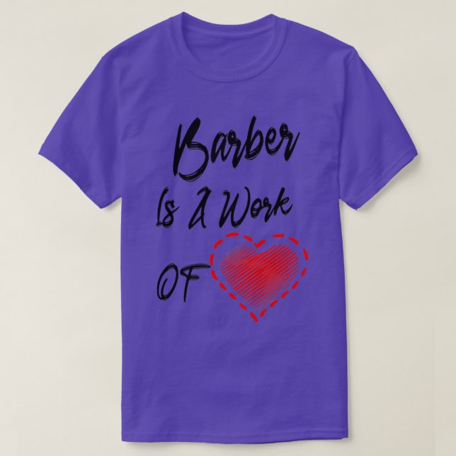 Camiseta Barber É Uma Obra De Coração (Frente do Design)