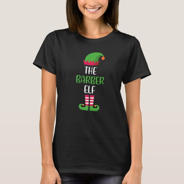 Camiseta Barber Elf Family Matching Group Christmas Pajama  (Frente)