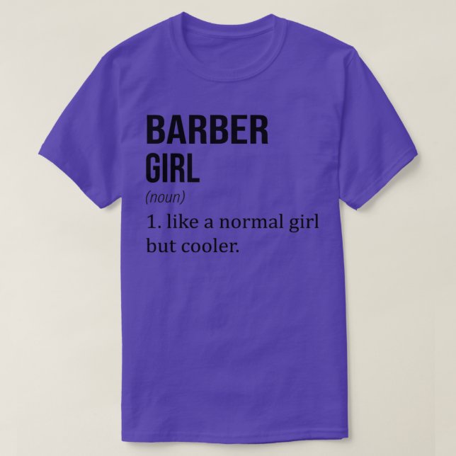 Camiseta BARBER Girl como uma garota normal, mas muito lega (Frente do Design)