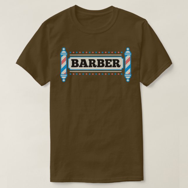 Camiseta Barber Hair Cortado Clássico TSirt (Frente do Design)