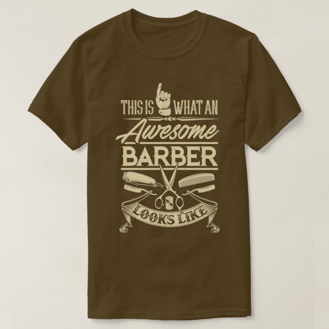 Camiseta Barber Hairdresser Hairstylist Barbershop Classic  (Frente do Design)