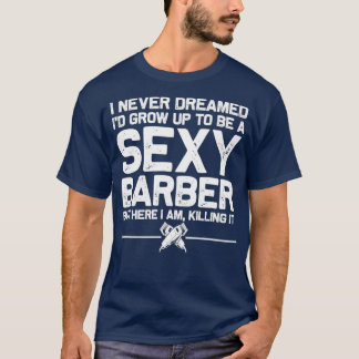 Camiseta Barber Homens Engraçado Pai Barbershop Hairdresser