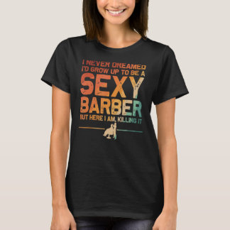 Camiseta Barber Homens Engraçado Pai Barbershop Hairdresser