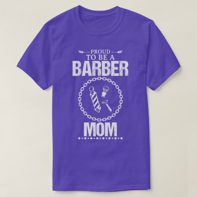 Camiseta Barber Mãe Engraçado Design Para Presente 3 (Frente do Design)