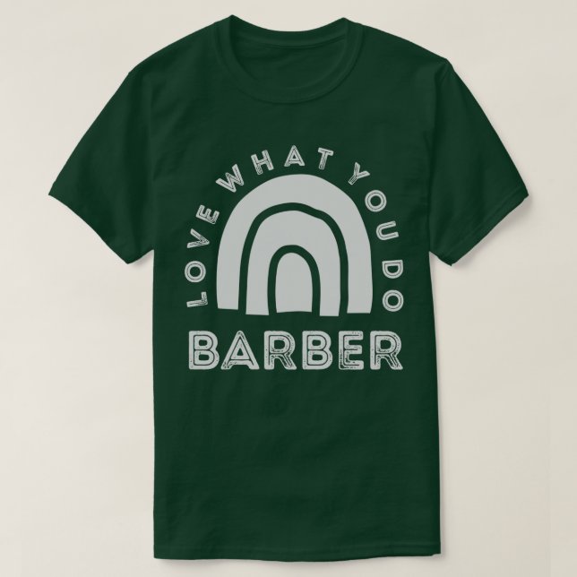 Camiseta Barber Rainbow Ame o que você faz (Frente do Design)