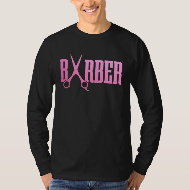 Camiseta Barber Scissors Hairstylist Hairdresser Coiffeur (Frente)