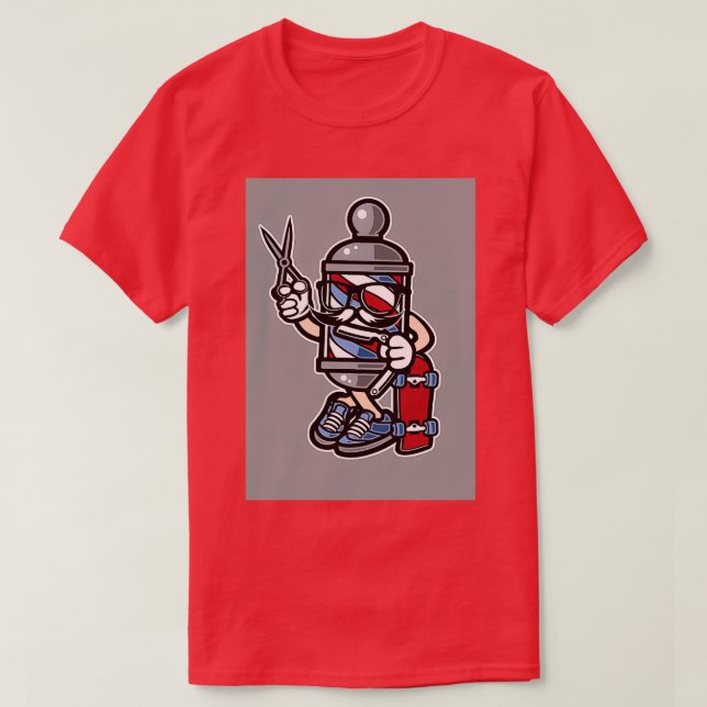 Camiseta barber skater 1 (Frente do Design)