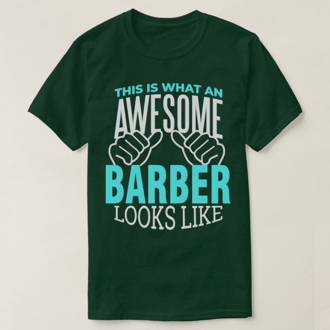 Camiseta Barber Tesoura Cabelo Barbearia Barba Barba Dão En (Frente do Design)