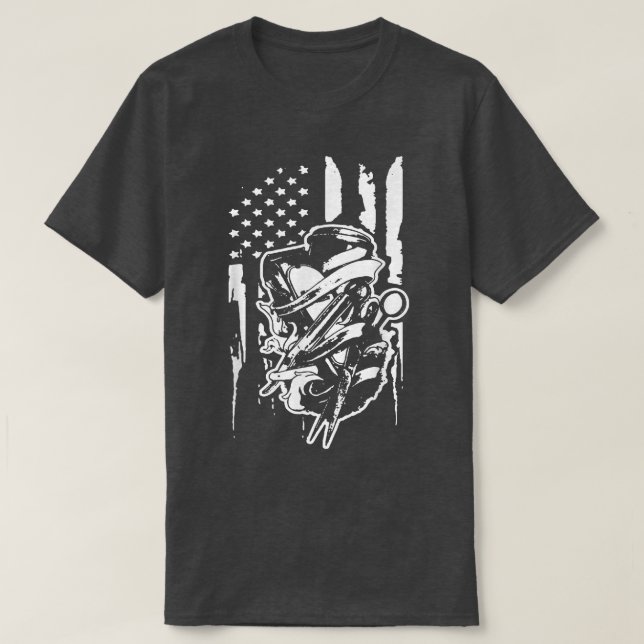 Camiseta Barber Trimmer Us Flag Best Barber  For Men For Wo (Frente do Design)