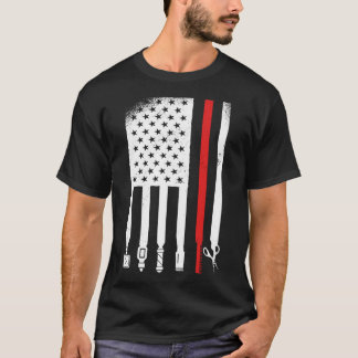 Camiseta Barber USA Grunge Flag