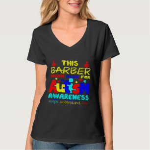 Camiseta Barber Veste Azul Para Sensibilização Do Autismo