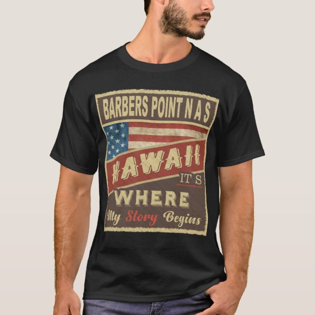 Camiseta BARBERS APONTA A S, HI É onde minha história começ (Frente)