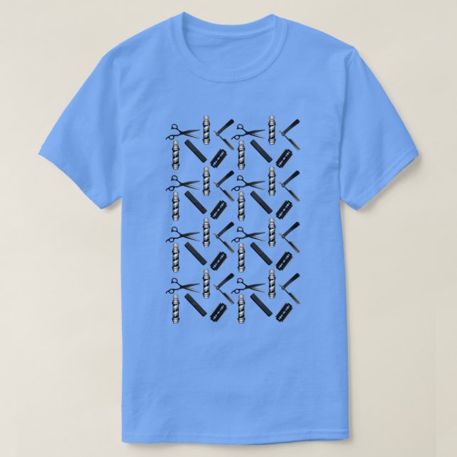 Camiseta Barbers Shop Pattern Classic TShirt (Frente do Design)