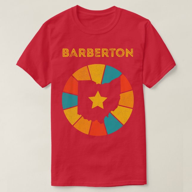 Camiseta Barberton Ohio Vintage angustiou Souvenir 1 (Frente do Design)