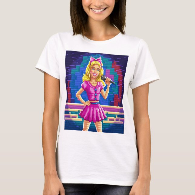 Camiseta barbie girl  pixels (Frente)