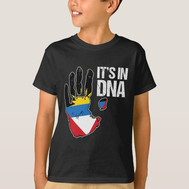 Camiseta Barbuda Antígua Está no meu Dna Barbudan Antiguan  (Frente)