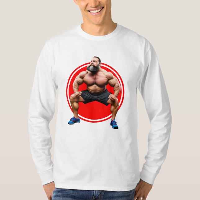 Camiseta Barbudo Musculoso (Frente)