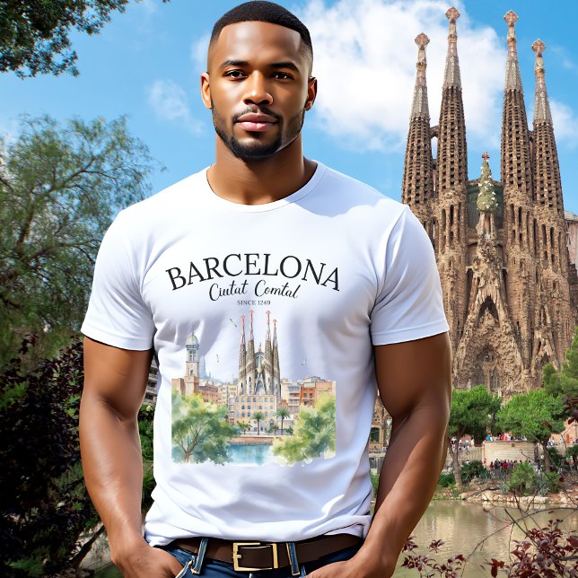 Camiseta Barcelona Beauty – Iconic Cathedral & City  (Criador carregado)