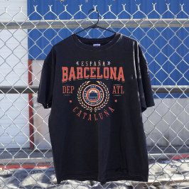 Camiseta Barcelona Cataluña España athletic varsity letters