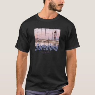 Camiseta Barcelona Catalunha Pôr do Sol Silhueta Espanha Vi