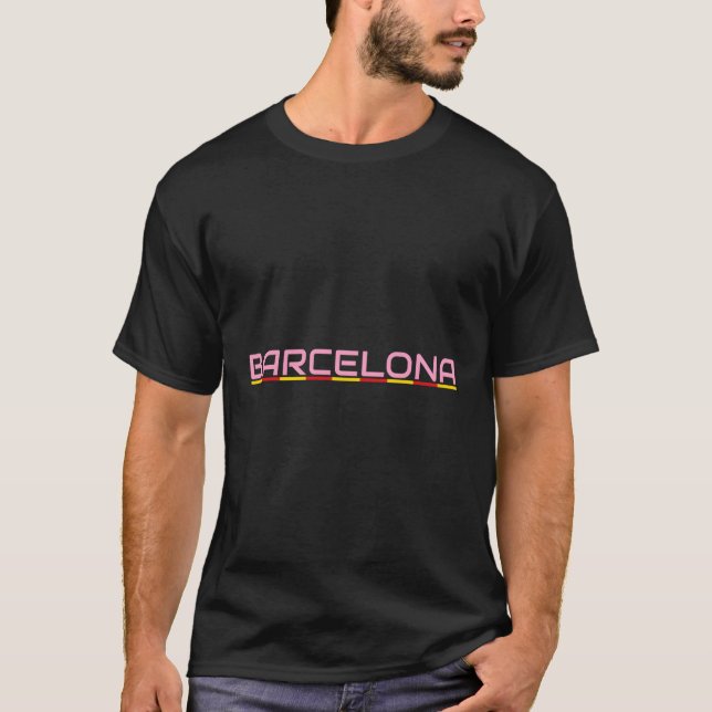 Camiseta Barcelona - Catalunha Rosa (Frente)