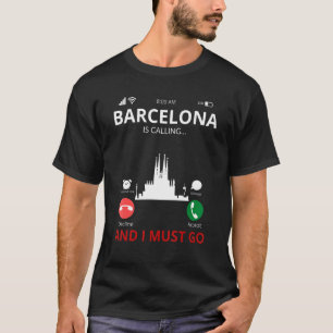 Camiseta Barcelona chama Espanha Souvenir