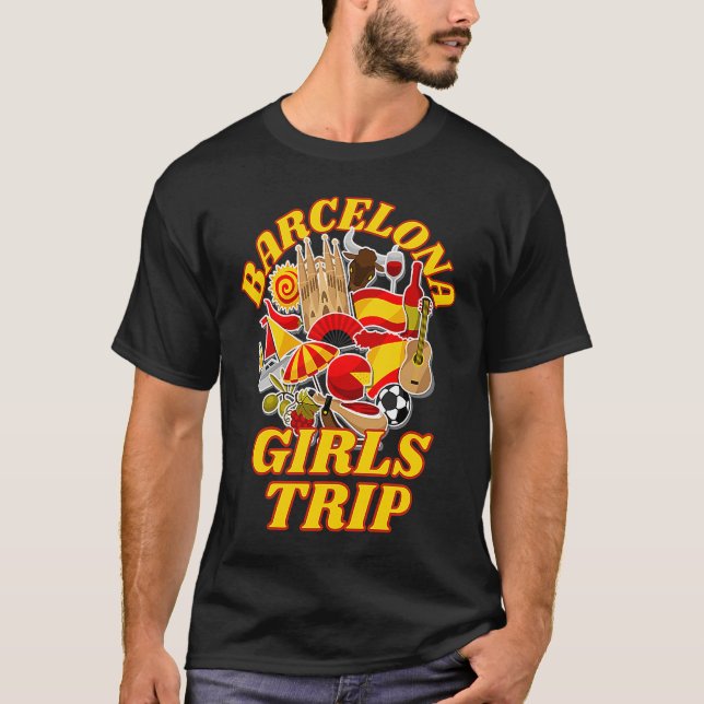 Camiseta Barcelona Girls Trip Girls' Holiday Gadget (Frente)