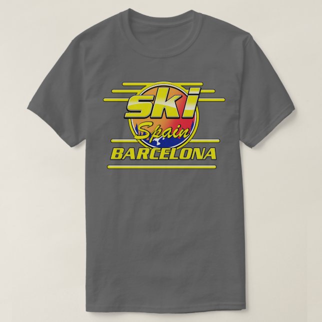 Camiseta Barcelona para esquiar (Frente do Design)