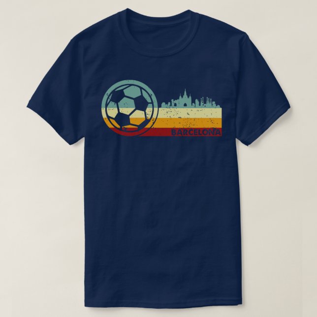 Camiseta Barcelona Vintage Retro (Frente do Design)