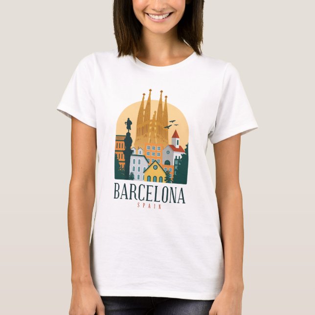 Camiseta BarcelonaSkyline (Frente)