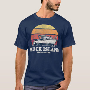 Camiseta Barco 70s de navegação por RI em Block Island