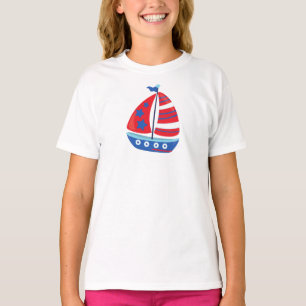 Camiseta Barco à vela, marinheiro, à vela, navio, velas, ba
