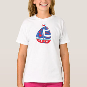 Camiseta Barco à vela, marinheiro, à vela, velas, navio, ba
