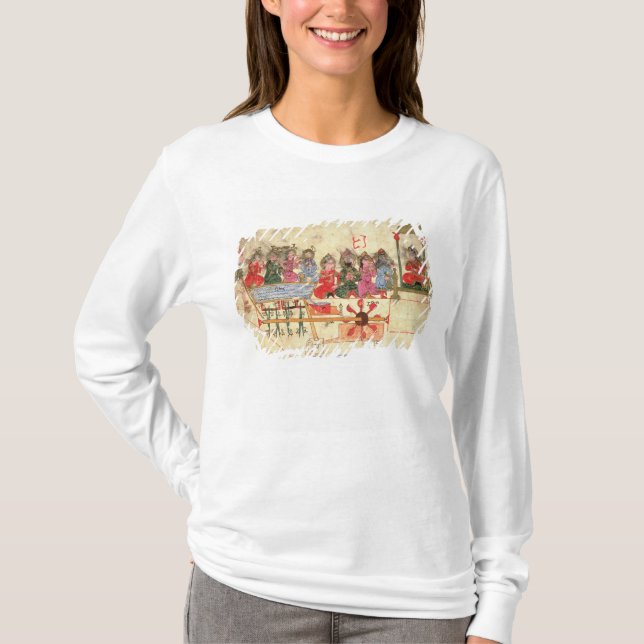 Camiseta Barco com autômatos, ilustração (Frente)