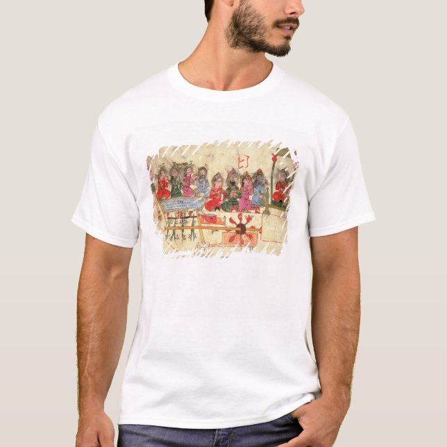 Camiseta Barco com autômatos, ilustração (Frente)