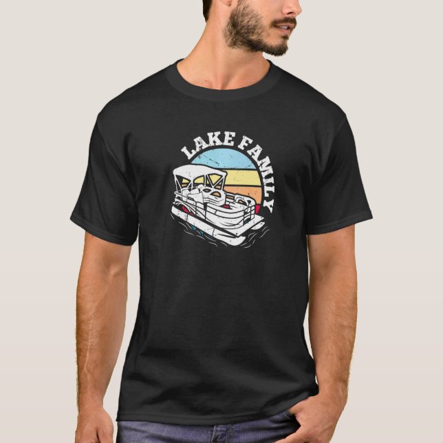 Camiseta Barco Da Família Lake Weekend Summer Pontoon Da (Frente)