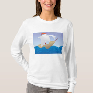 Camiseta Barco de Amendoim Caprichoso Navio de Velas Minima