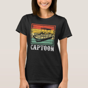 Camiseta Barco de Barcos Pontoon Vintage Retro Capitão Capt