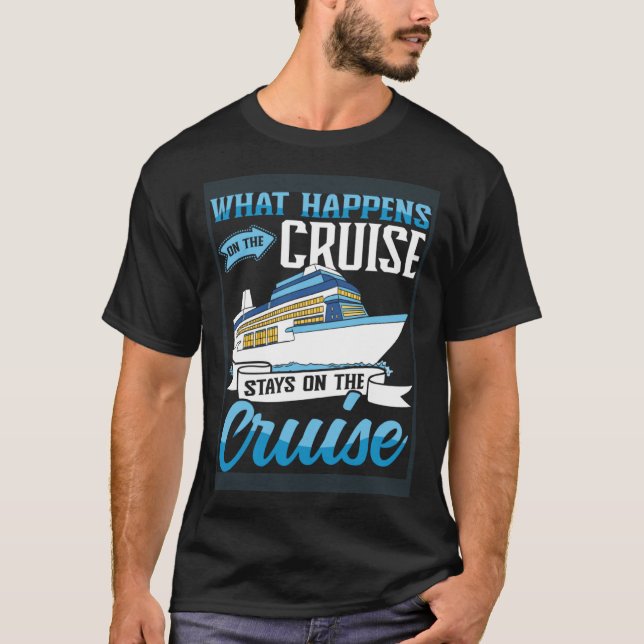 Camiseta Barco de Cruzeiro que acontece no navio de cruzeir (Frente)
