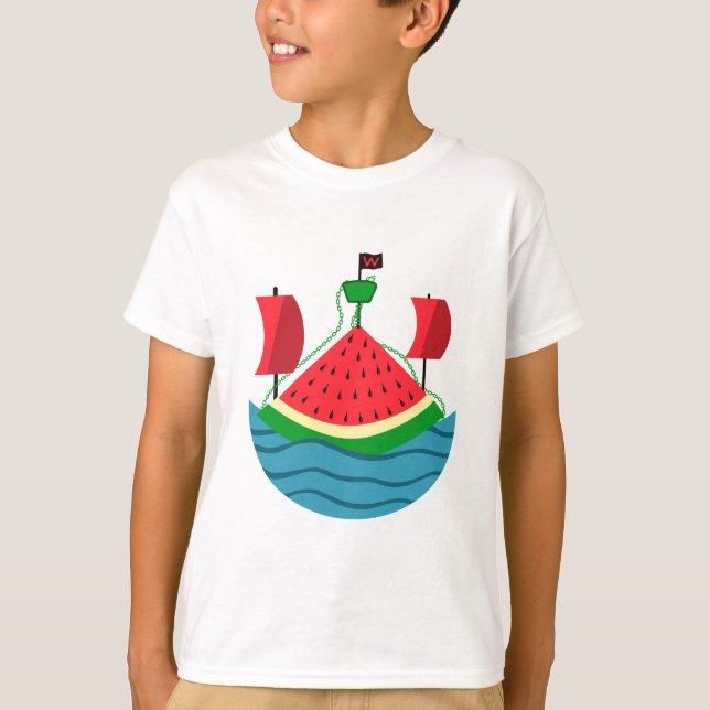 Camiseta Barco de Fruta de melancia (Frente)