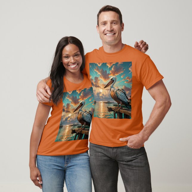 Camiseta Barco de Pássaros do Mar Gelado (Unissex)