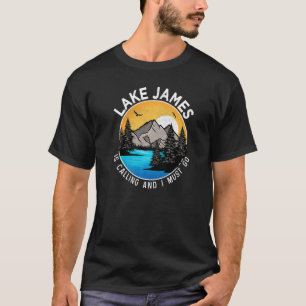 Camiseta Barco de pesca acampamento Lakeview Lago James