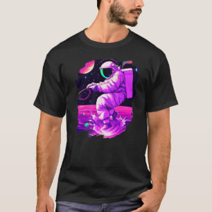 Camiseta Barco de Pesca Astronauta Espaço Oceano Lago Peixe